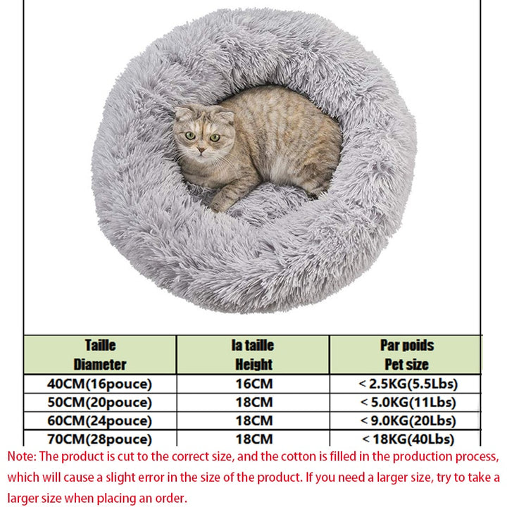 Super Soft Pet/Cat Bed Plush, Washable Calm Bed, Donut Bed, Suitable For All Kinds Of Cats