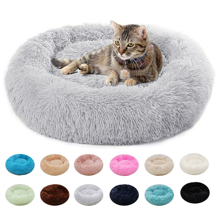 Super Soft Pet/Cat Bed Plush, Washable Calm Bed, Donut Bed, Suitable For All Kinds Of Cats